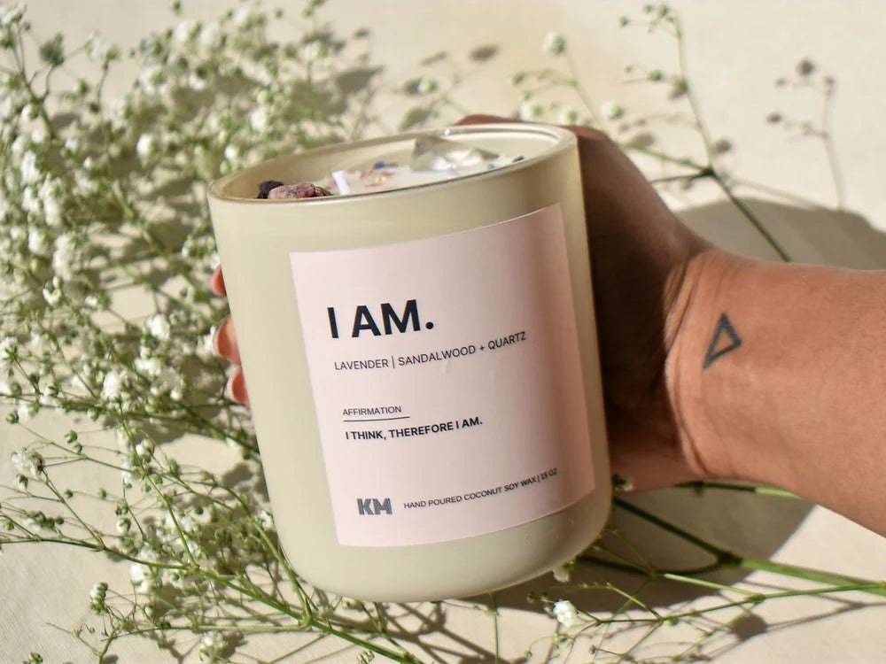 I Am Affirmation Candle: Lavender Sandalwood